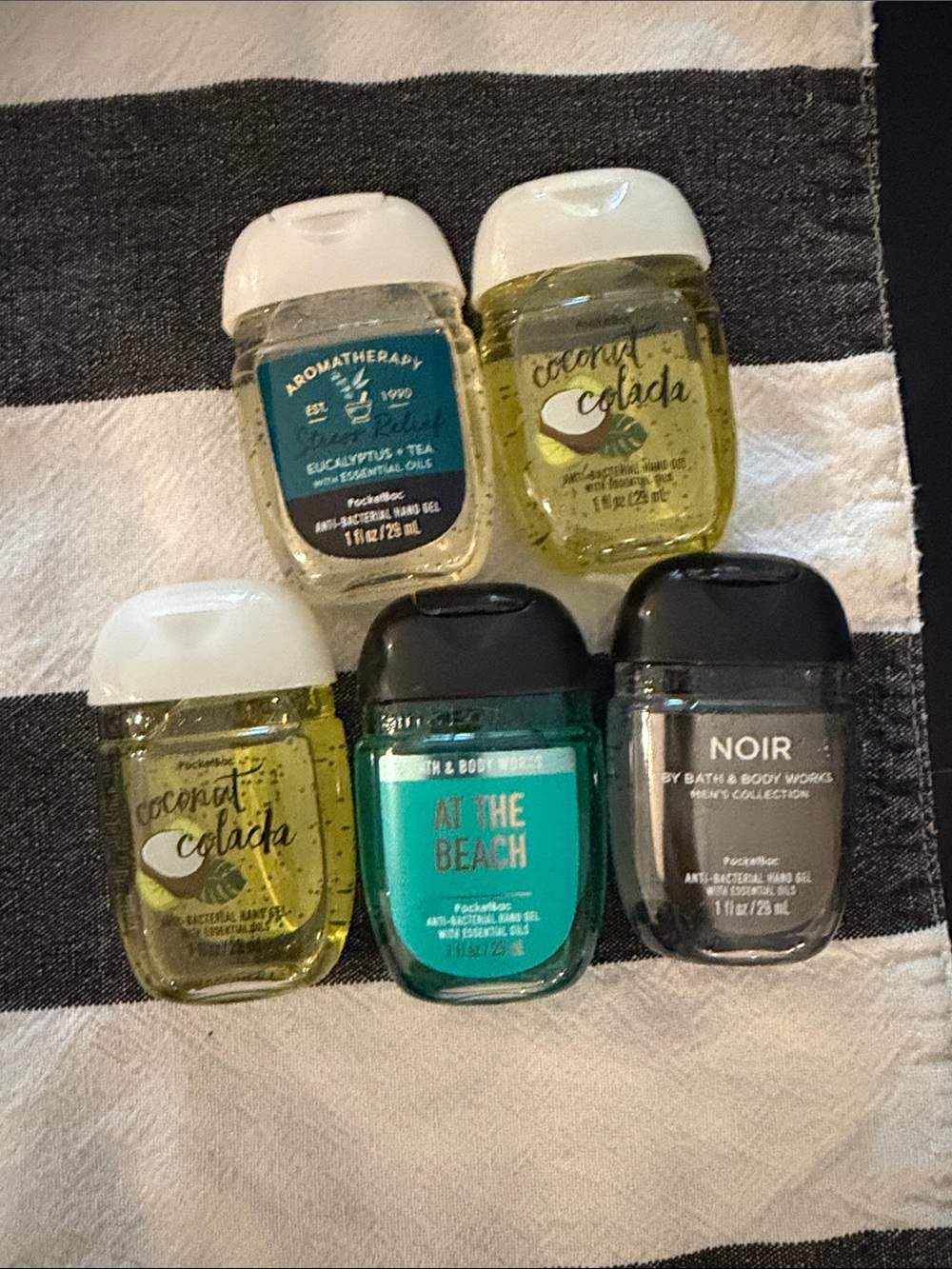 Pocket Hand Sanitizer - Green, Yellow & Black - Travel Size (5-Pack)